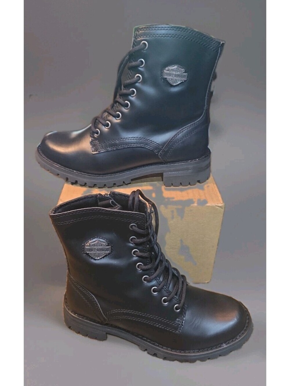 HARLEY DAVIDSON Women's Walsen Black   Motorcycle Boot D87254 7.5 New with Tag